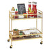 Cal-Mil 3719-46 Mobile Beverage Service Cart w/ (2) Shelves - 27"W x 16"D x 36"H, Brass-cityfoodequipment.com