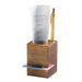 Cal-Mil 3734-99 3 Section Guest Check Holder - 2 3/4"L x 2 3/4"W x 4"H, Rustic Pine-cityfoodequipment.com