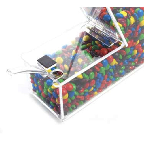 Cal-Mil 373-N Countertop Acrylic Topping Bin, 4" x 11" x 11", Notch-cityfoodequipment.com