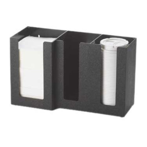 Cal-Mil 375-13 Lid Organizer w/ (2) 4" & (1) 5" Sections, Black-cityfoodequipment.com