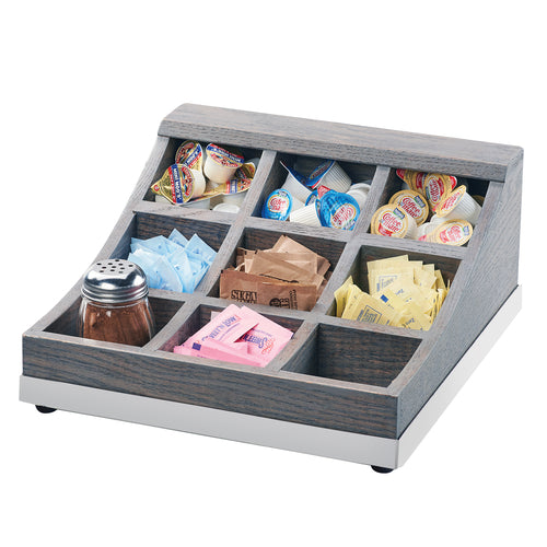 Cal-Mil 3801-83 Condiment Organizer w/ (9) Bins - Gray-cityfoodequipment.com