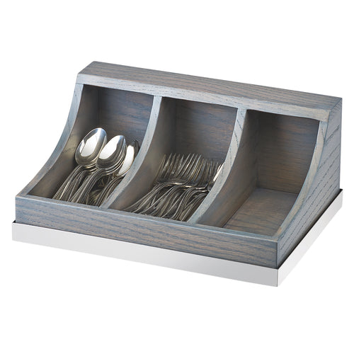 Cal-Mil 3802-83 3 Compartment Silverware Caddie , Gray-cityfoodequipment.com
