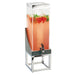 Cal-Mil 3804-3-83 3 gal Beverage Dispenser w/ Ice Tube - Plastic Container, Gray Oak/Silver Base-cityfoodequipment.com