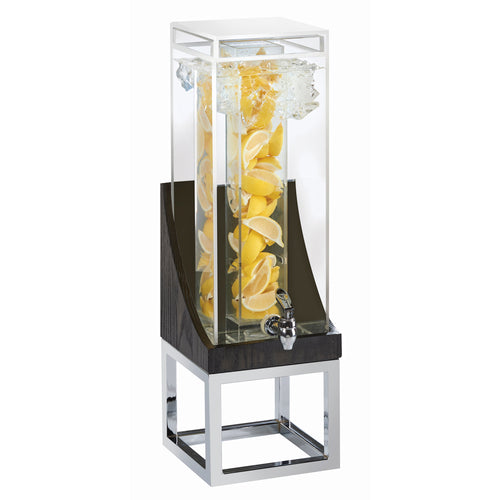 Cal-Mil 3804-3INF-87 3 gal Beverage Dispenser w/ Infuser - Plastic Container, Gray Oak/Silver Base-cityfoodequipment.com