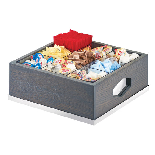 Cal-Mil 3809-83 Condiment Organizer w/ (9) Bins - Gray-cityfoodequipment.com