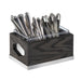 Cal-Mil 3811-87 3 Compartment Flatware Holder - 9 1/2" x 6 3/4", Oak, Dark Gray-cityfoodequipment.com