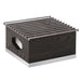 Cal-Mil 3814-87 Rectangular Chafer Alternative - 10 1/4" x 10" x 5 1/2" - Oak/Metal, Dark Gray-cityfoodequipment.com