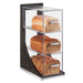 Cal-Mil 3815-87 3 Tier Vertical Bread Case w/ Wood Frame & Clear Acrylic Body, Dark Gray-cityfoodequipment.com