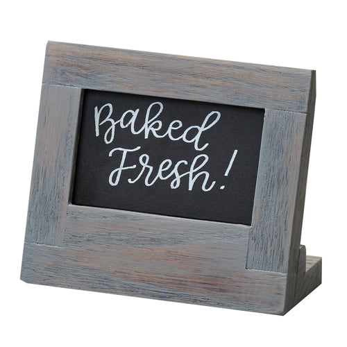 Cal-Mil 3818-23-83 Write On Sign, 5 1/2" x 2 1/2" x 4 1/2", Gray-cityfoodequipment.com