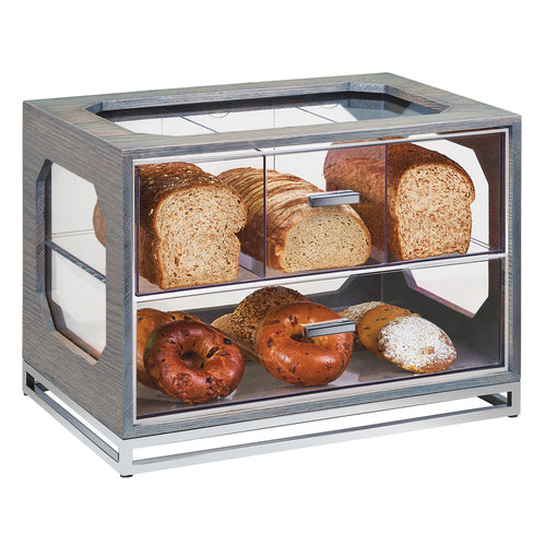 Cal-Mil 3820-83 Non-Refrigerated Bread Display Case w/ (4) Compartments, Gray-cityfoodequipment.com