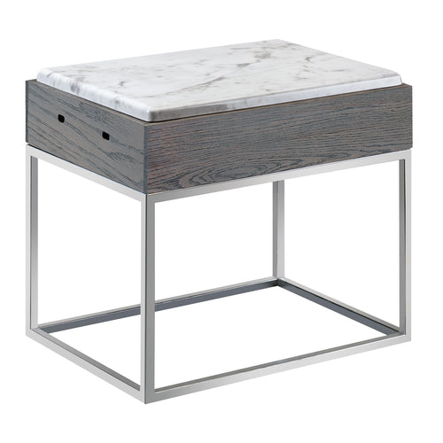 Cal-Mil 3822-13-83 Rectangular Display Riser w/ Melamine Top, 15" x 11" x 13 1/4", Gray-cityfoodequipment.com