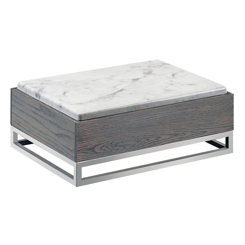 Cal-Mil 3822-6-83 Rectangular Display Riser w/ Melamine Top, 15" x 11" x 6 1/4", Gray-cityfoodequipment.com