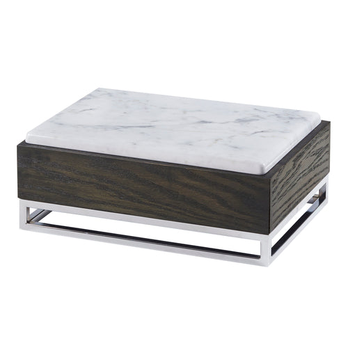 Cal-Mil 3822-6-87 Rectangular Display Riser w/ Melamine Top, 15" x 11" x 6 1/4", Dark Gray-cityfoodequipment.com