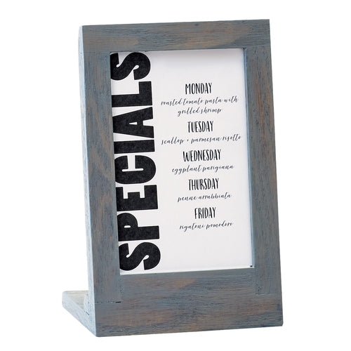 Cal-Mil 3825-46-83 Menu Card Holder, 4" x 3 1/2" x 6 1/2", Gray-cityfoodequipment.com
