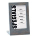 Cal-Mil 3825-46-83 Menu Card Holder, 4" x 3 1/2" x 6 1/2", Gray-cityfoodequipment.com