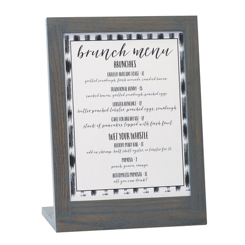 Cal-Mil 3825-811-83 Menu Card Holder, 9" x 4" x 11", Gray-cityfoodequipment.com