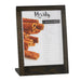 Cal-Mil 3825-811-87 Tabletop Menu Card Holder - 8 1/2" x 11", Oak, Dark Gray-cityfoodequipment.com