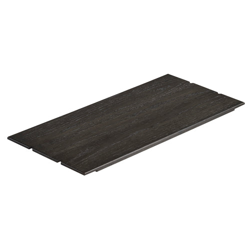 Cal-Mil 3826-1124-87 Rectangular Display Shelf - 11" x 24", Oak, Dark Gray-cityfoodequipment.com