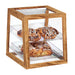 Cal-Mil 3832-99 2 Tier Pastry Display Case w/ Rear Doors - Plastic Case, Rustic Pine Frame-cityfoodequipment.com