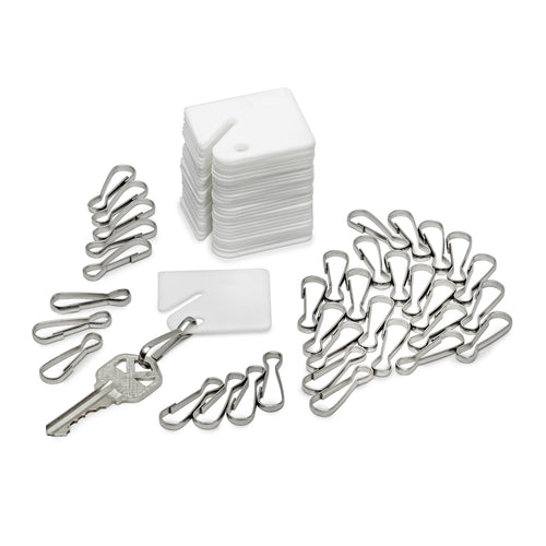 Adir Office ADI689-30, White Plastic Key Tags (30-Pack)-cityfoodequipment.com