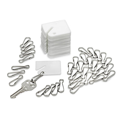 Adir Office ADI689-50, White Plastic Key Tags (50-Pack)-cityfoodequipment.com