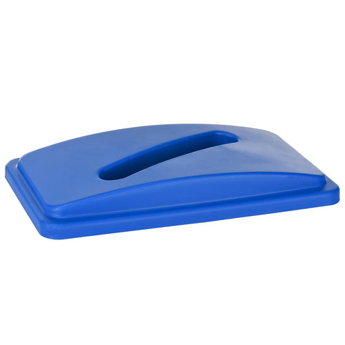 Alpine Industries ALP478-4-BLU, 23 Gal. Blue Rectangular Trash Can and Paper Recycling Lid-cityfoodequipment.com