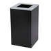 Alpine Industries ALP4450-KIT-BLK-S, Square Recycling Bin 29 Gallons - Black Can, Square Opening Lid-cityfoodequipment.com