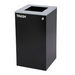 Alpine Industries ALP4450-KIT-BLK-S-TR, Square Recycling Bin 29 Gallons - Black Can, Square Opening Lid, for Trash-cityfoodequipment.com