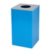 Alpine Industries ALP4450-KIT-BLU-C, Square Recycling Bin 29 Gallons - Blue Can, Circle Opening Lid-cityfoodequipment.com