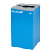 Alpine Industries ALP4450-KIT-BLU-M-REC, Square Recycling Bin 29 Gallons - Blue Can, Mixed Opening Lid, for Recycling-cityfoodequipment.com