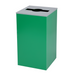 Alpine Industries ALP4450-KIT-GRN-M, Square Recycling Gin 29 Gallons - Green Can, Mixed Opening Lid-cityfoodequipment.com