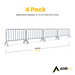 AdirPro ADIPR202-01-4-KIT1, Interlocking Steel Barricade, Pack of 4-cityfoodequipment.com