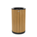 Alpine Industries ALP4400-01-CD, Round, 32-Gallon Outdoor Trash Container with Slatted Recycled Plastic Panels - Cedar-cityfoodequipment.com