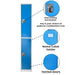 Adir Office ADI629-202-BLU, 72 in. H x 12 in. W Double-Compartment Steel Storage Locker-cityfoodequipment.com