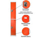 Adir Office ADI629-202-RED, 72 in. H x 12 in. W Double-Compartment Steel Storage Locker-cityfoodequipment.com