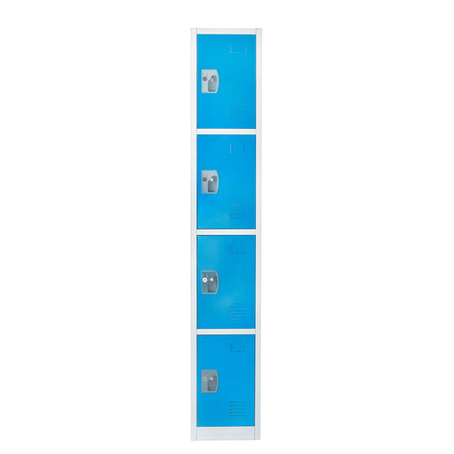 Adir Office ADI629-204-BLU, 72 in. H x 12 in. W 4-Compartment Steel Storage Locker-cityfoodequipment.com