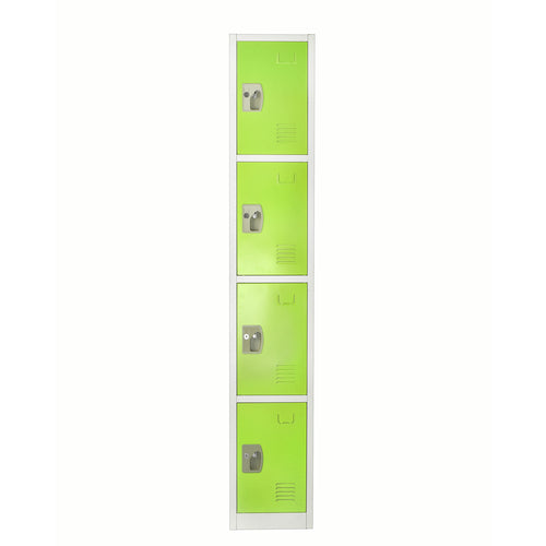 Adir Office ADI629-204-GRN, 72 in. H x 12 in. W 4-Compartment Steel Storage Locker-cityfoodequipment.com