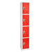 Adir Office ADI629-204-RED, 72 in. H x 12 in. W 4-Compartment Steel Storage Locker-cityfoodequipment.com