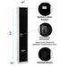 Adir Office ADI629-201-BLK, 72 in. H x 12 in. W Steel Single Tier Locker-cityfoodequipment.com