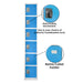 Adir Office ADI629-206-BLU, 72 in. H x 12 in. W 6-Compartment Steel Storage Locker-cityfoodequipment.com