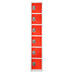 Adir Office ADI629-206-RED, 72 in. H x 12 in. W 6-Compartment Steel Storage Locker-cityfoodequipment.com