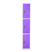 Adir Office ADI629-203-PUR, 72 in. H x 12 in. W Triple-Compartment Steel Storage Locker-cityfoodequipment.com