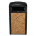 Alpine Industries ALP471-40-STO, Rugged 40-Gallon All-Weather Trash Containers with Stone Panels-cityfoodequipment.com