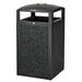 Alpine Industries ALP472-40-GRYS, Rugged 40-Gallon All-Weather Trash Containers with Gray Stone Panels and Ash Tray-cityfoodequipment.com