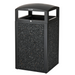 Alpine Industries ALP471-40-GRYS, Rugged 40-Gallon All-Weather Trash Containers with Gray Stone Panels-cityfoodequipment.com