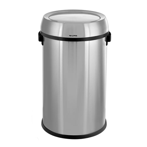 Alpine Industries ALP470-65L-1, 17 Gal. Stainless Steel Commercial Trash Can with Swing Lid-cityfoodequipment.com