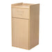 Alpine Industries ALP476-MEO, Oak 40 Gallon Wood Receptacle Enclosure with Drop Hole and Tray Shelf-cityfoodequipment.com
