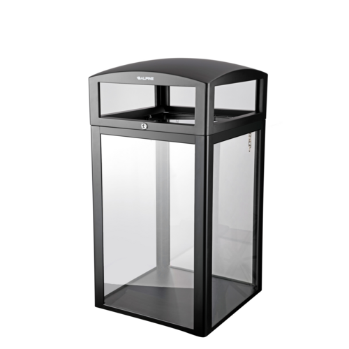 Alpine Industries ALP471-40-CLR, ALP471-40-CLR: 40-Gallon, DHS-Complaint, Waste Receptacle with Transparent Panel's-cityfoodequipment.com