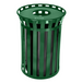 Alpine Industries ALP479-38-GRN, Outdoor Metal Waste Receptacle - 38 Gallon Green-cityfoodequipment.com