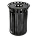 Alpine Industries ALP479-38, Outdoor Metal Waste Receptacle - 38 Gallon Black-cityfoodequipment.com